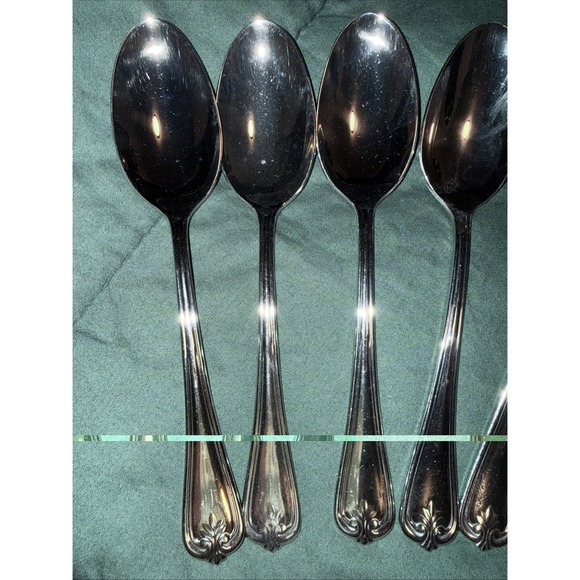 Lenox BUTLER'S GOURMET 18/8 Stainless Glossy Silverware 6 Teaspoons Exc. Cond! - Picture 2 of 3
